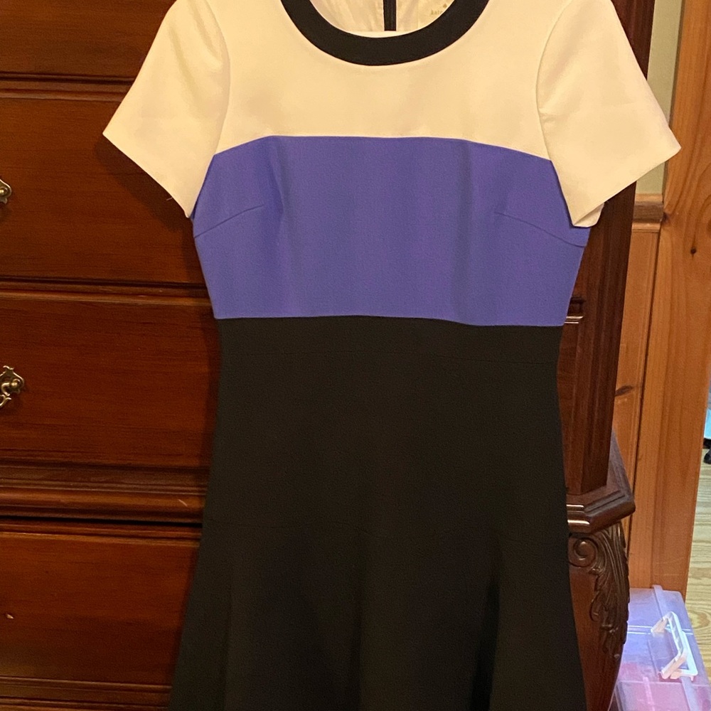Kate Spade Black, White, and Blue Mini Dress